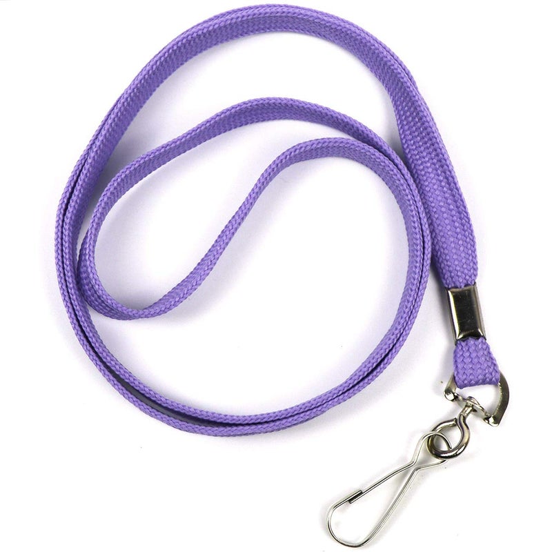 Beebel Lanyard 50PCS Lanyards with Swivel Hook clips for ID Name Badge Holder (Purple) - Image 4